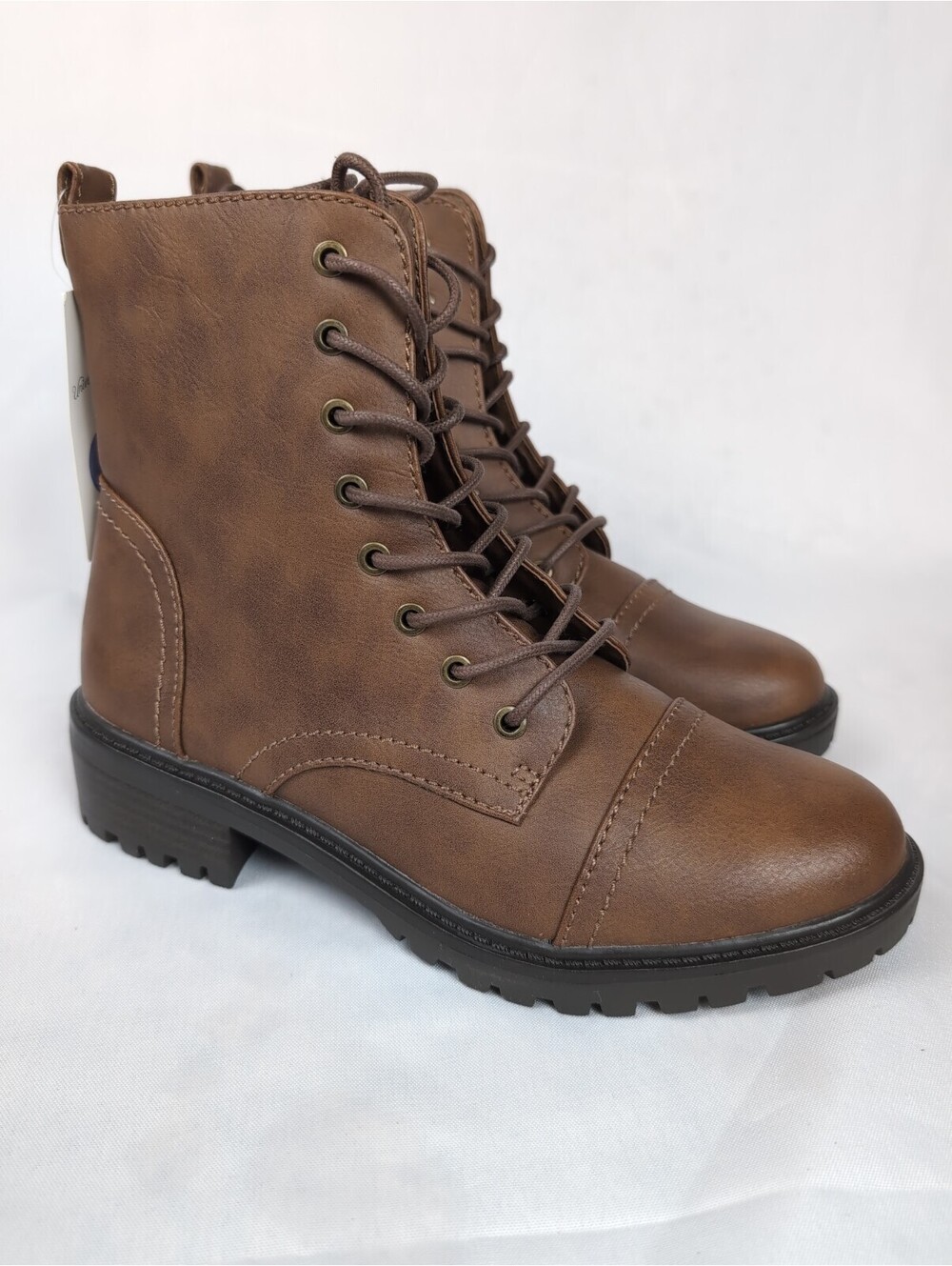 Universal Thread Women's Size 8 Brown Lace up Hiking Combat Boot "Kamryn" NIB